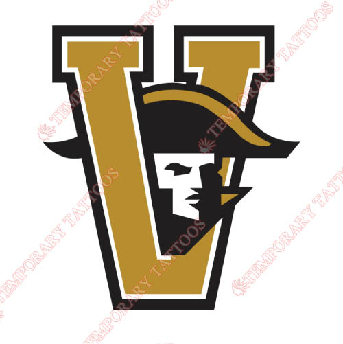 Vanderbilt Commodores Customize Temporary Tattoos Stickers NO.6794